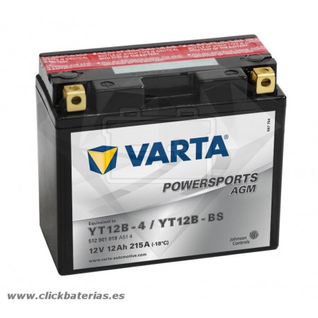 Bateria Varta Powersports AGM 51201 - YT12B-BS