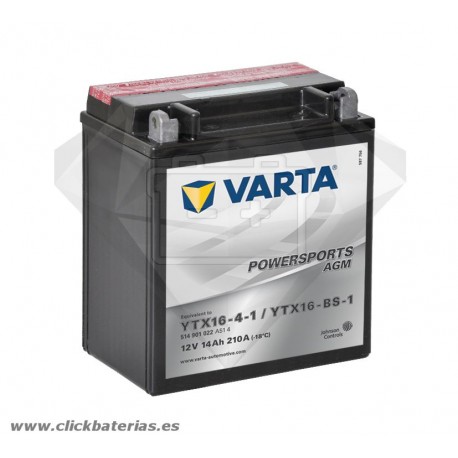 Bateria Varta Powersports AGM 51401 - YTX16-BS-1