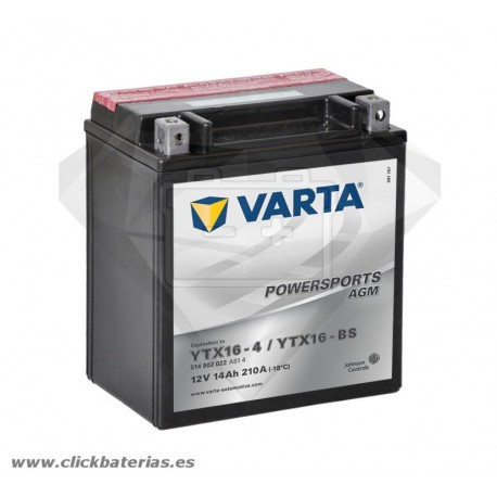 Bateria Varta Powersports AGM 51402 - YTX16-BS
