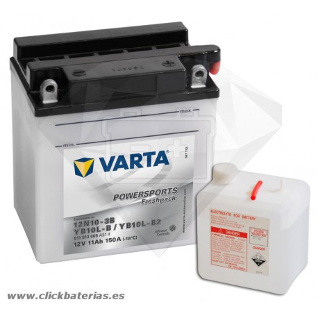 Bateria Varta Powersports  51113 - 12N10-3B / YB10L-B / YB10L-B2
