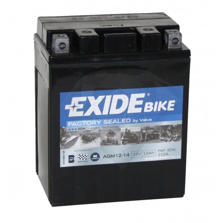 Batería de moto Exide Factory Sealed AGM12-14